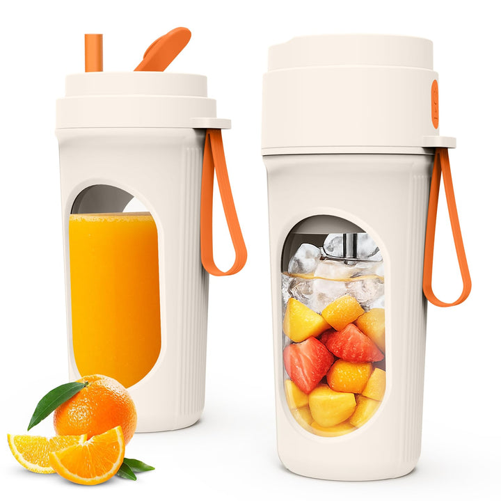 450ml Tragbarer Mixer für Smoothie,Leistungsstarker Mini Standmixer,Auslaufsicherer Deckel,Type-C La