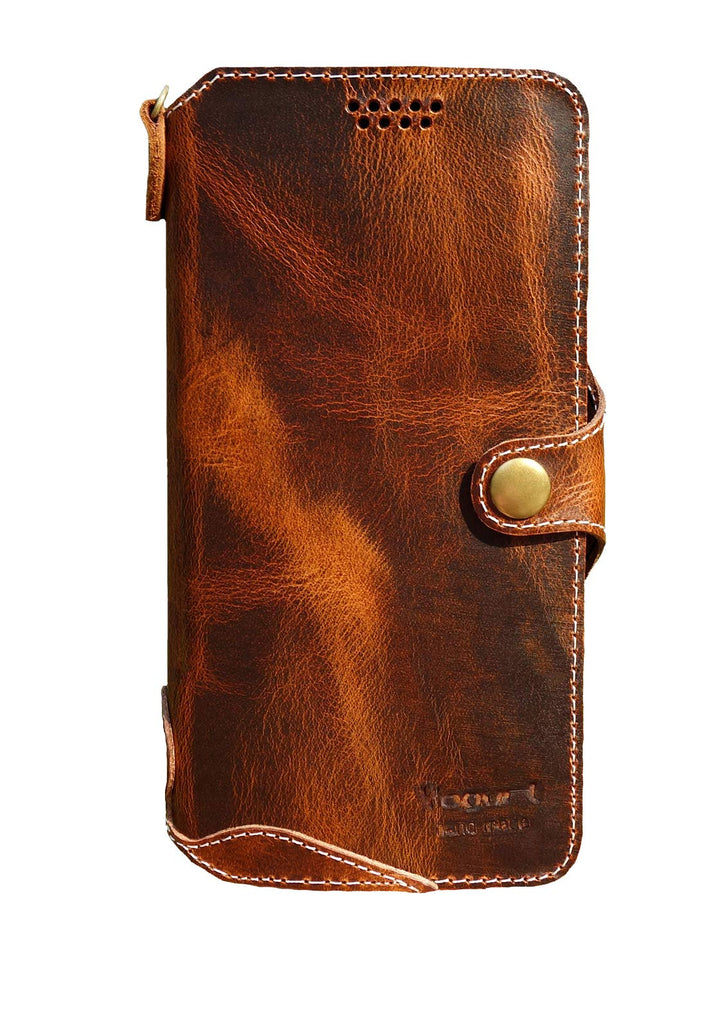 Yogurt Lederhülle für iPhone 13, Hülle Ledertasche Echtleder Case Handyhülle für iPhone 13, 6.1 Zoll