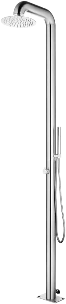 vidaXL Gartendusche Chrom-Zinkknopf Handbrause Pooldusche Campingdusche Aussendusche Camping Pool Au