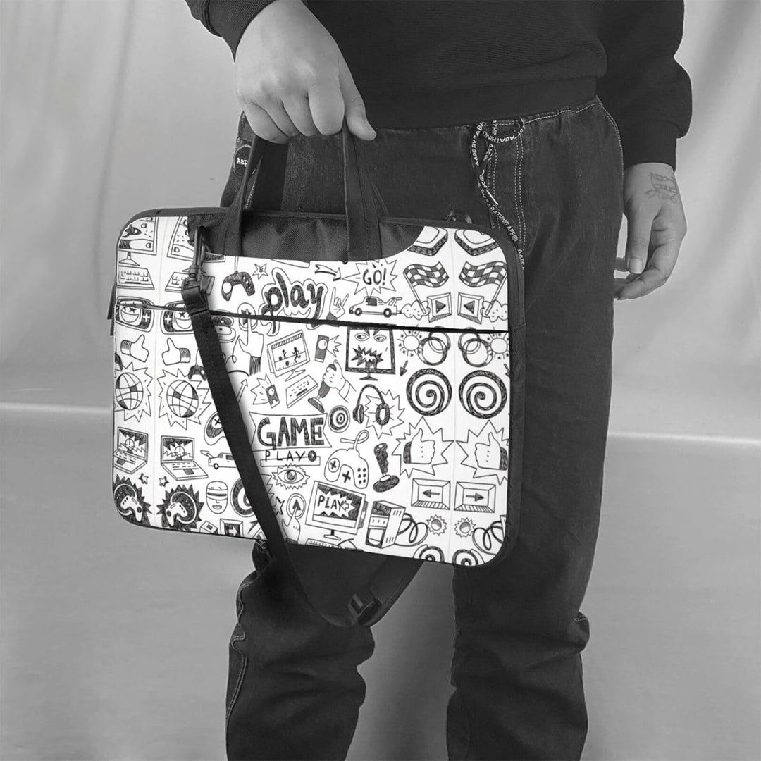 Praktische Laptoptasche mit Videospiel-Aufdruck für Jungen – stilvolle Kuriertasche &amp; Laptop-Umhänge