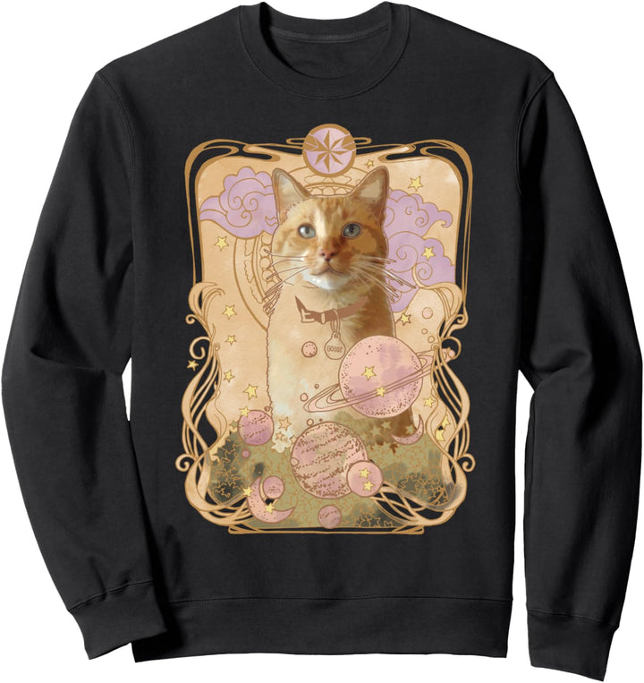 Captain Marvel Goose The Cat Celestial Portrait Sweatshirt