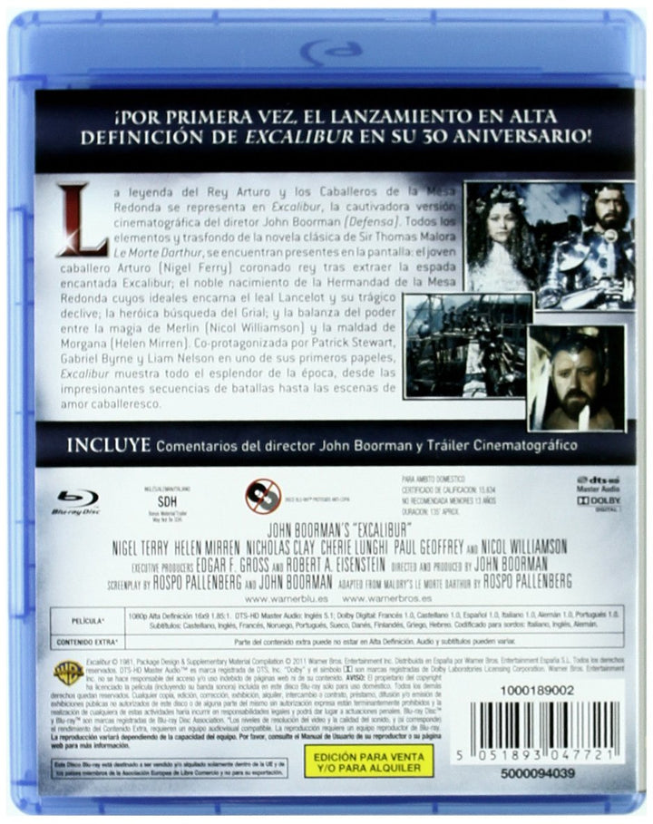 Excalibur [Blu-ray], Blu-ray