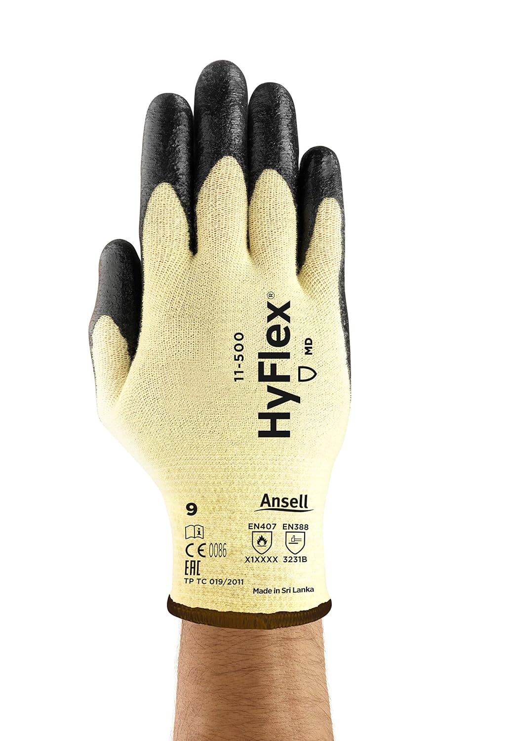 Ansell HyFlex 11-500 Schnittschutz Arbeitshandschuhe, Mechanikschutz, Industrie und Mechaniker Hands