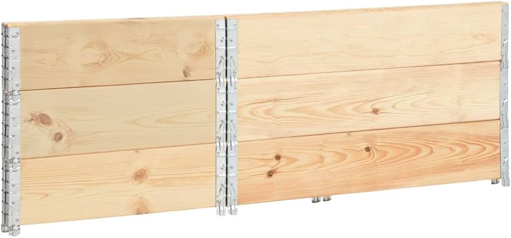 vidaXL 3X Kiefernholz Massiv Palettenrahmen Aufsatzrahmen Hochbeet Gartenbeet Pflanzbeet Europalette