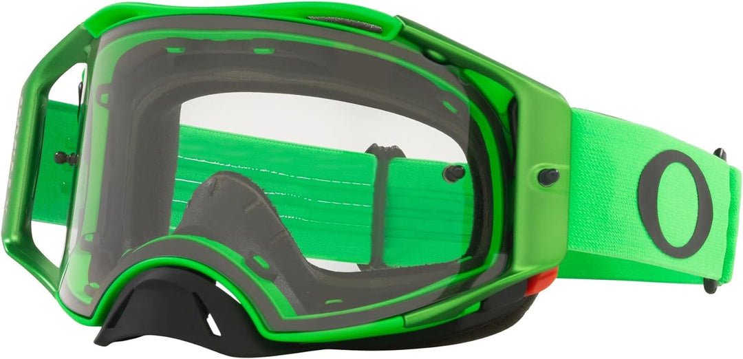 Oakley Unisex Airbrake Mx MX Goggle Einheitsgrösse Moto Green Strap/Clear Lens, Einheitsgrösse Moto