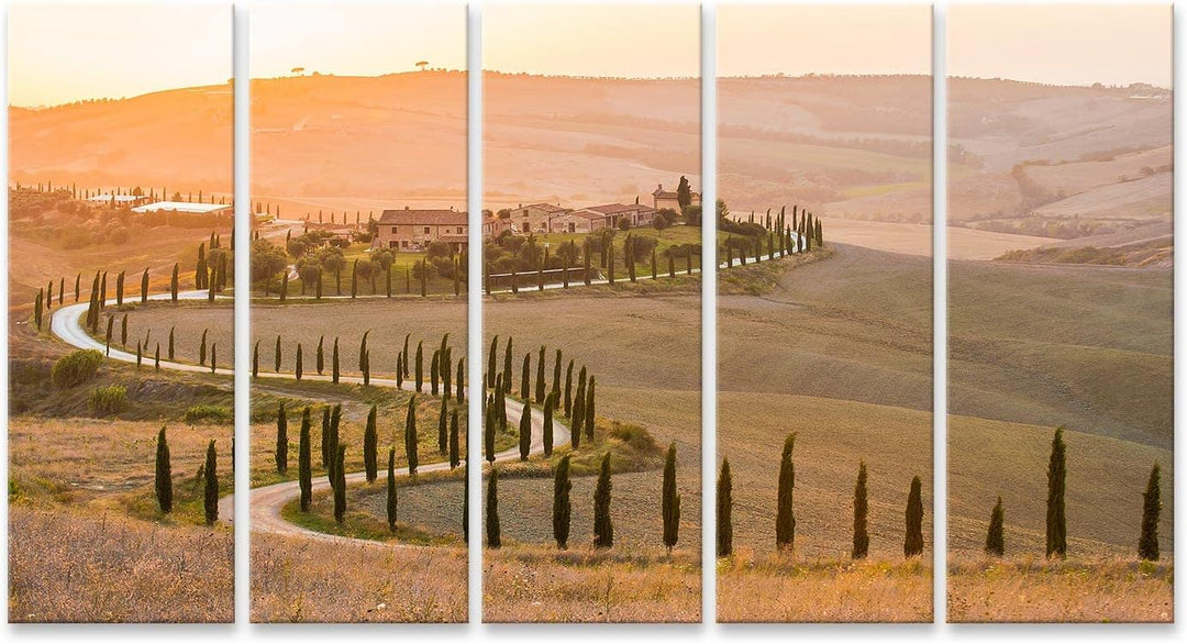 islandburner Bild auf Leinwand Toskana In Der Sommersonne Bilder Wandbilder Poster Leinwand 160x80cm