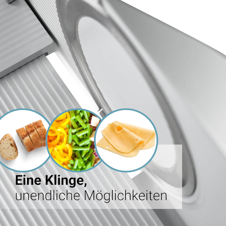 EUREL RS72 Made in EU Allesschneider, Elektrischer Schneidemaschine, Brotschneidemaschine, Grösse Sc