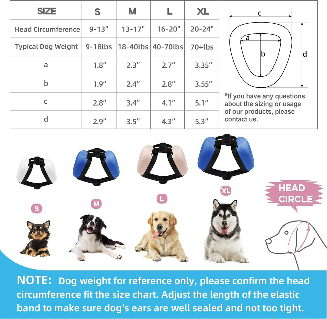 Hunde-Ohrenschützer für Gehörschutz, 29 dB NRR, Ohrenschützer, Lärmschutz (klein, Rosa) S Rosa, S Ro