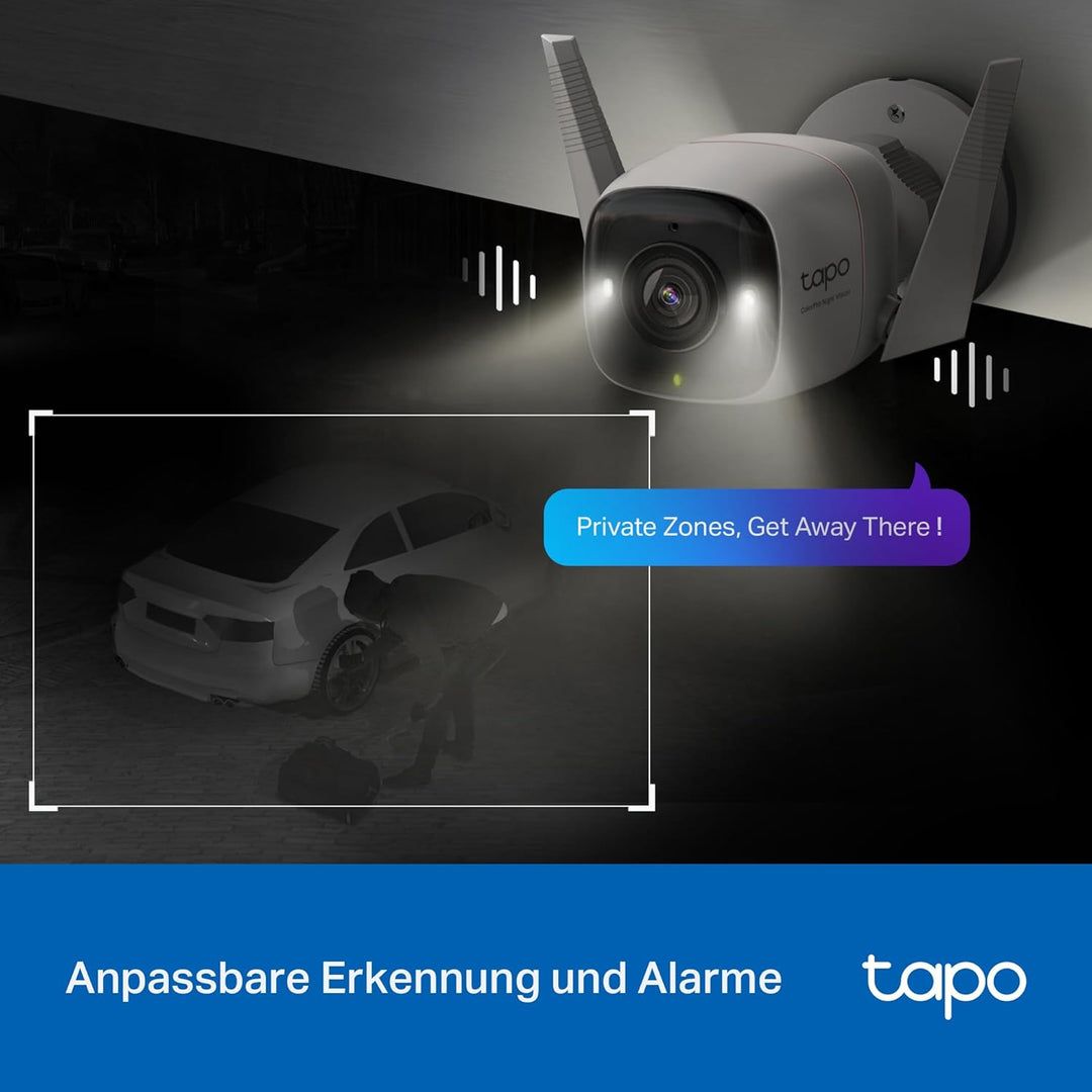 Tapo C325WB Überwachungskamera Aussen, ColorPro Nachtsicht, Objektiv mit Superblende, 2K Hochauflösu