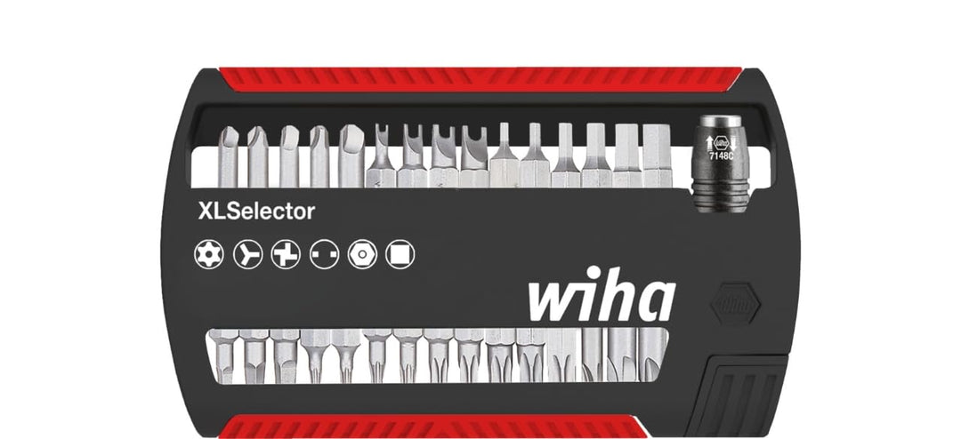 Wiha Bit Set XLSelector Sicherheitsbits Standard 25 mm gemischt 31-tlg. 1/4", Tri-Wing/Spanner/Innen