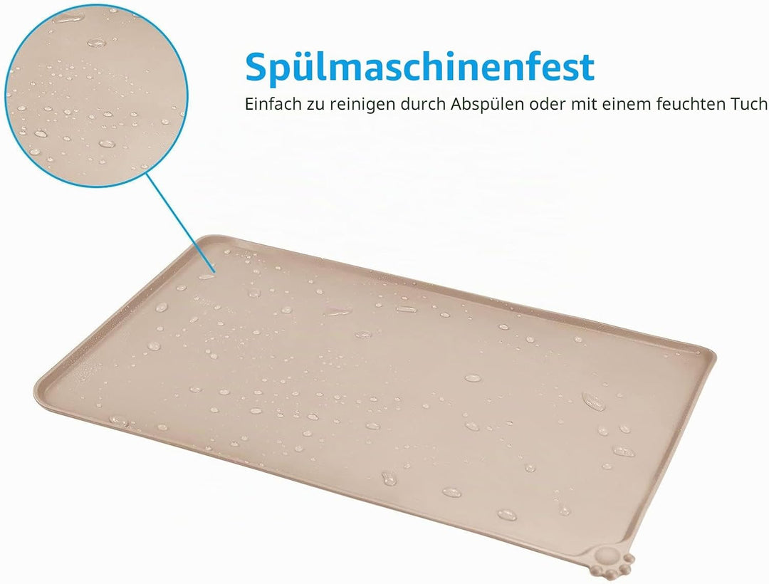 AUDWUD Silikon wasserdicht Hund und Katze Haustier Fütterung Matte,Anti-Rutsch-Tiernapf Matte,Hausti