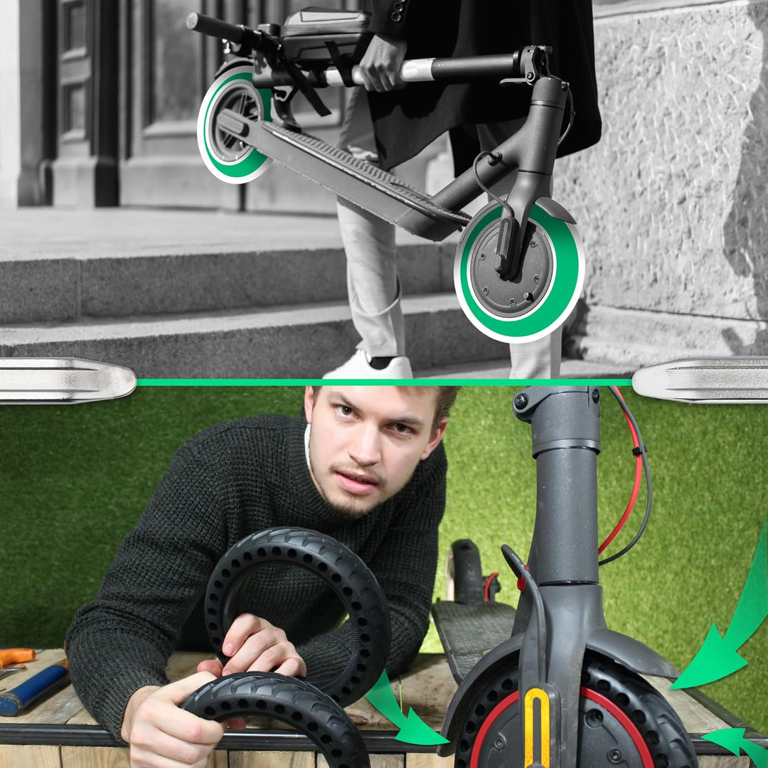 MOOVMOOV Vollgummireifen 8.5 Zoll für Elektroroller - Pannensicherer escooter Reifen 8,5 Zoll (8 1/2