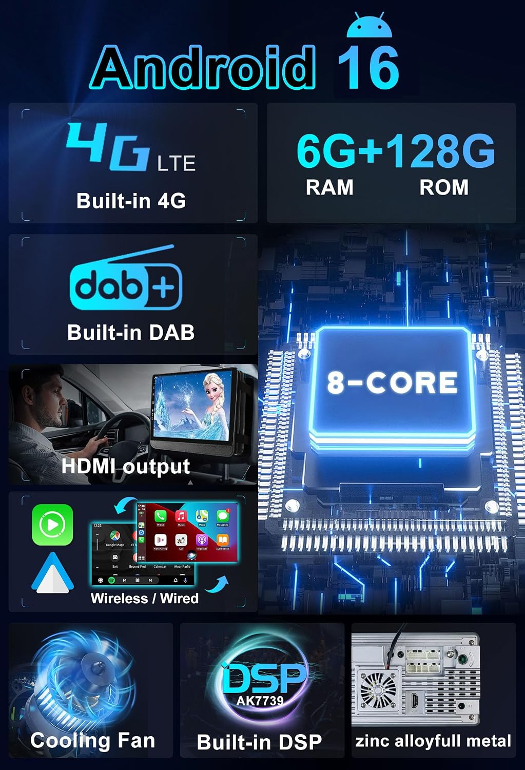 10.1 Zoll Android 14 Autoradio mit Navi Für Skoda Octavia II 2 1Z 2004-2013 | Octa Core | 6GB 128GB