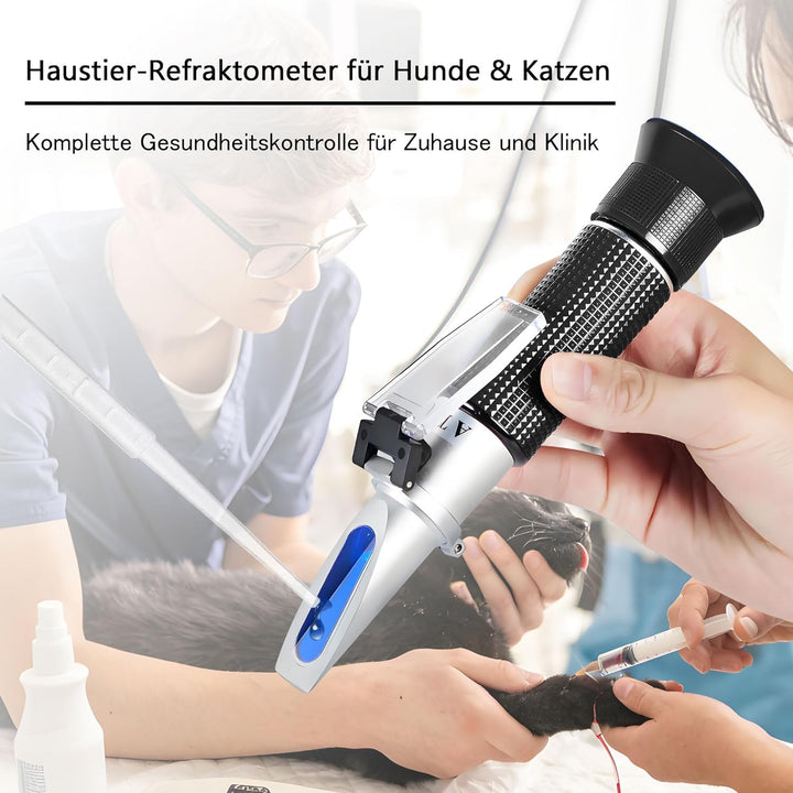 Hand-Refraktometer für Hunde und Katzen, Veterinär-Refraktometer zur Messung des Urin-spezifischen G