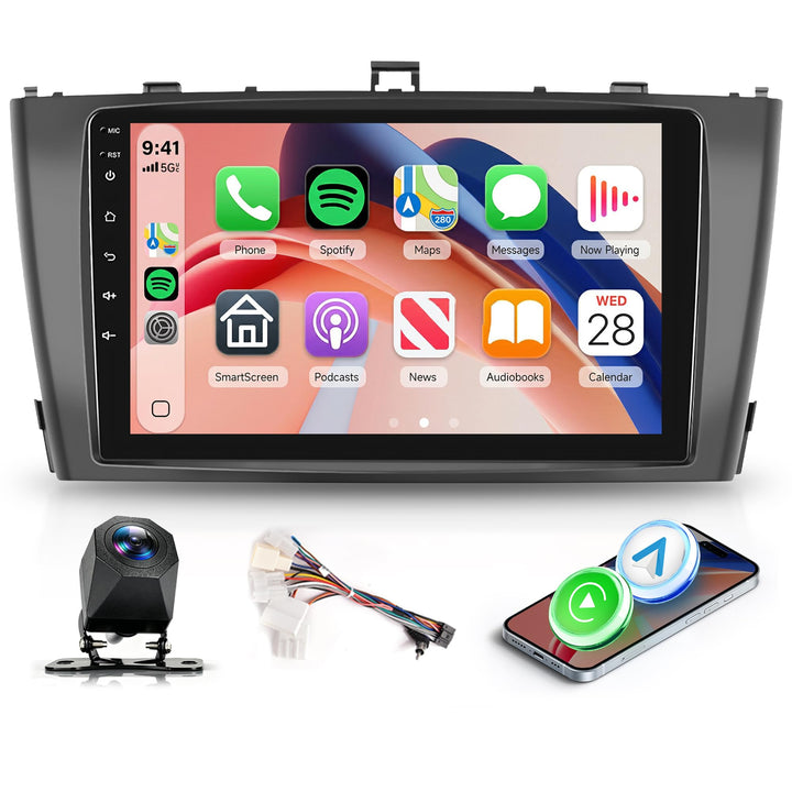 Hodozzy Autoradio für Toyota Avensis T27 2008-2015 mit Wireless Carplay Android Auto,9 Zoll Bildschi