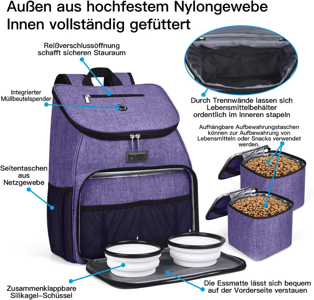 BAGLHER 丨Hundetasche, Fluggesellschaft zugelassener Haustierbedarf Rucksack, Hundereiserucksack Zube