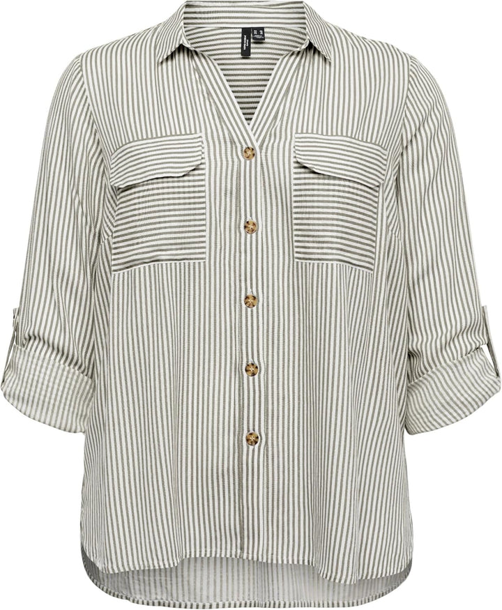 Vero Moda Female Hemd VMCBUMPY Hemd 44 Grosse Grössen Snow White, 44 Große Größen Sno