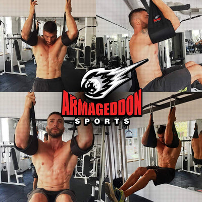 ARMAGEDDON SPORTS Premium Bauchmuskelschlaufen Ab Straps Slings Armschlaufen Bauchtraining Klimmzugs