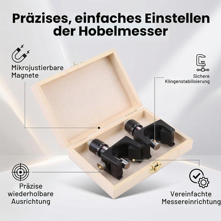 Hobelmesser Einstellung 2 Stück, Zinkenschablone Einstelllehre für Hobelmesser Magnetische Hobelklin