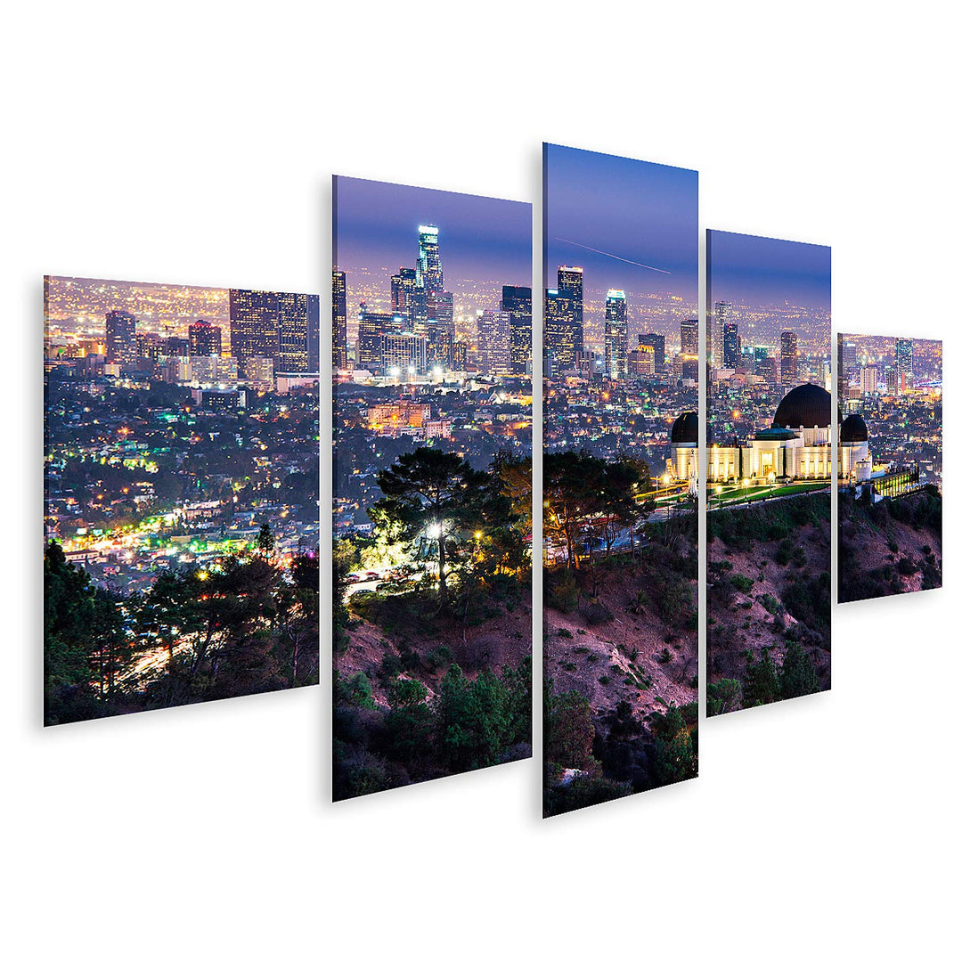 islandburner Bild auf Leinwand Griffith Obervatory Und Innenstadt Von Los Angeles Kalifornien Usa Sk