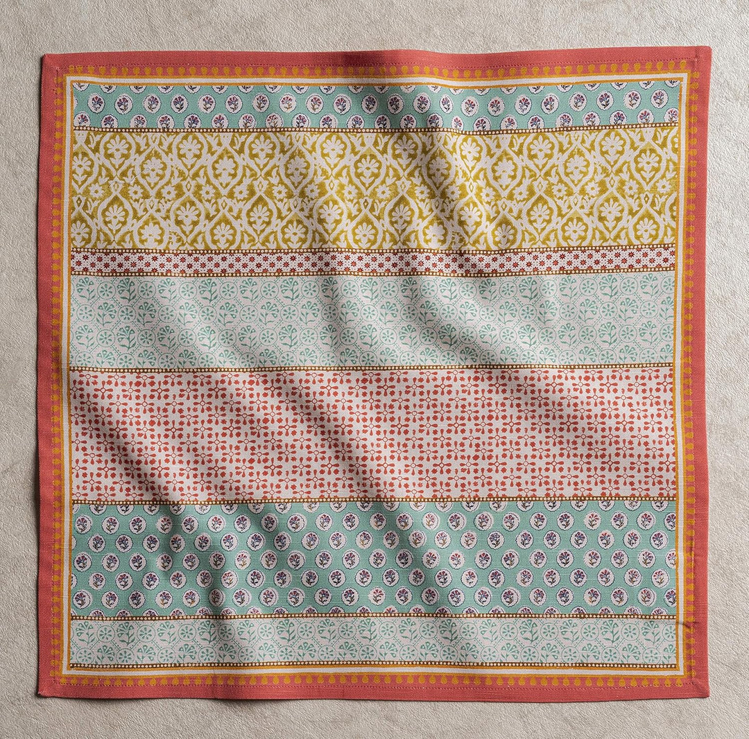 Maison d'Hermine Stoffservietten, 4er-Set, 100% Baumwolle, wiederverwendbar, quadratisch, waschbar,