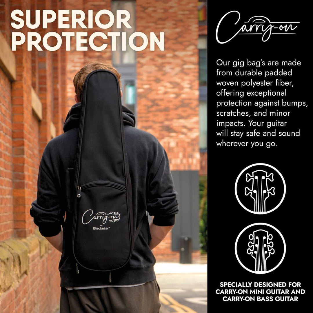 BLACKSTAR Handgepäcktasche für E-Bassgitarre, Tragetasche, geeignet für ST-Bassgitarren und Handgepä