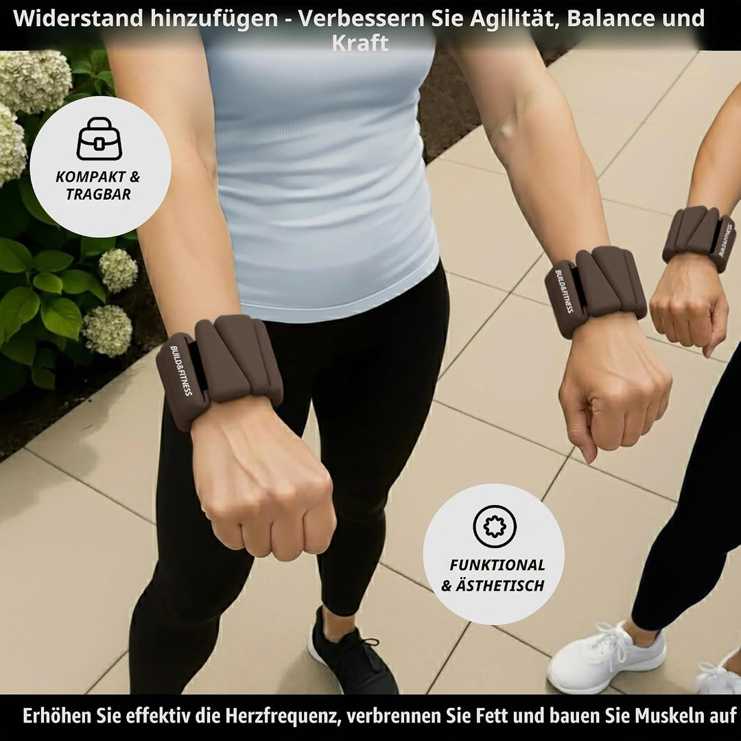 Handgelenk & Knöchel Gewichte Verstellbare Bänder für Frauen und Männer Workouts 2er Set je 0,5kg Pe