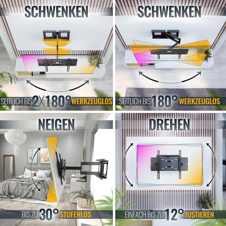 RICOO TV Wandhalterung Fernseher Halterung Fernsehhalterung für Wand Universal für 40-75 Zoll Smart