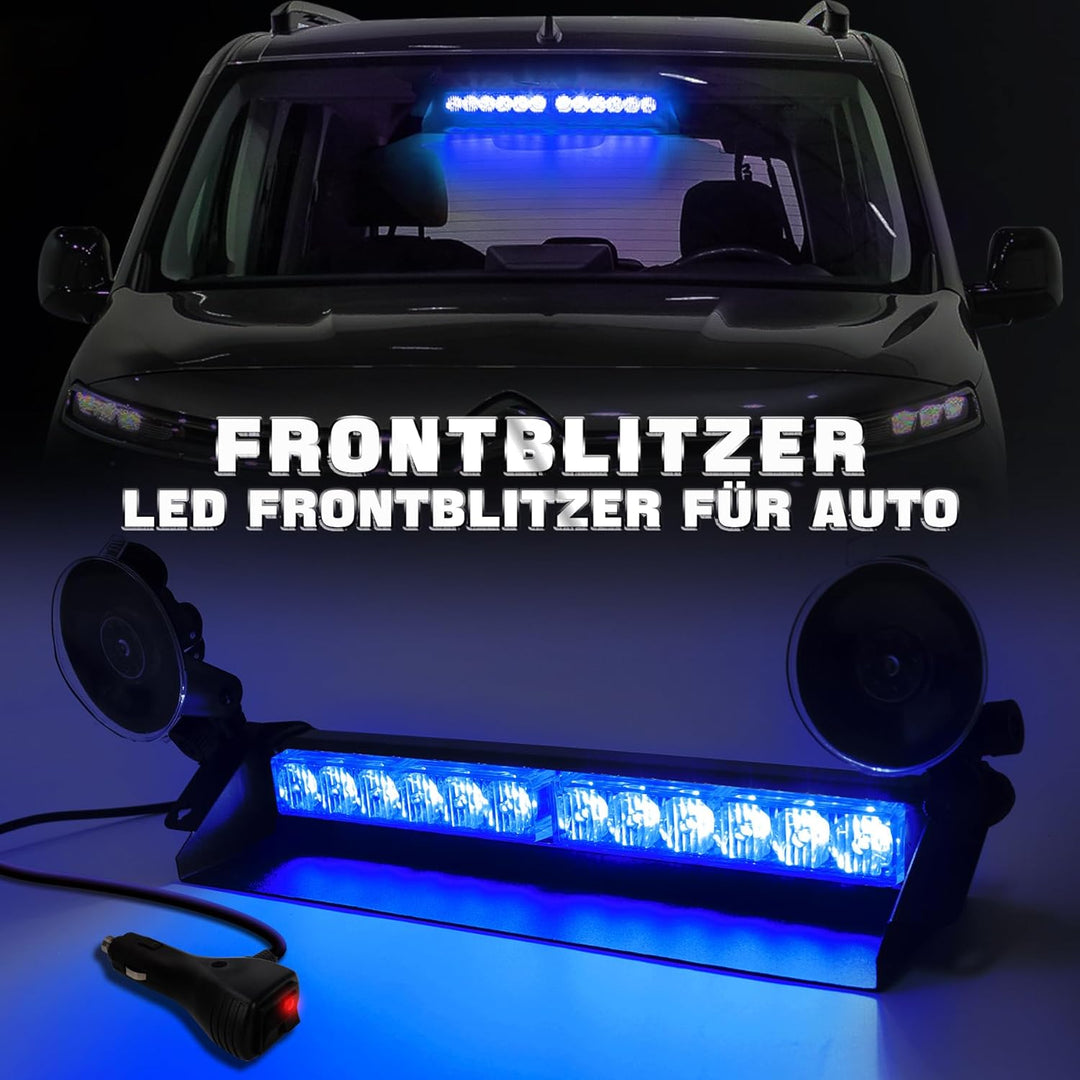 ROUTEKING LED-Notfall-Warnleuchte, 35,6 cm, 12 LEDs, 9 Blinkmodi, 4 Saugnäpfe, hohe Intensität, blin