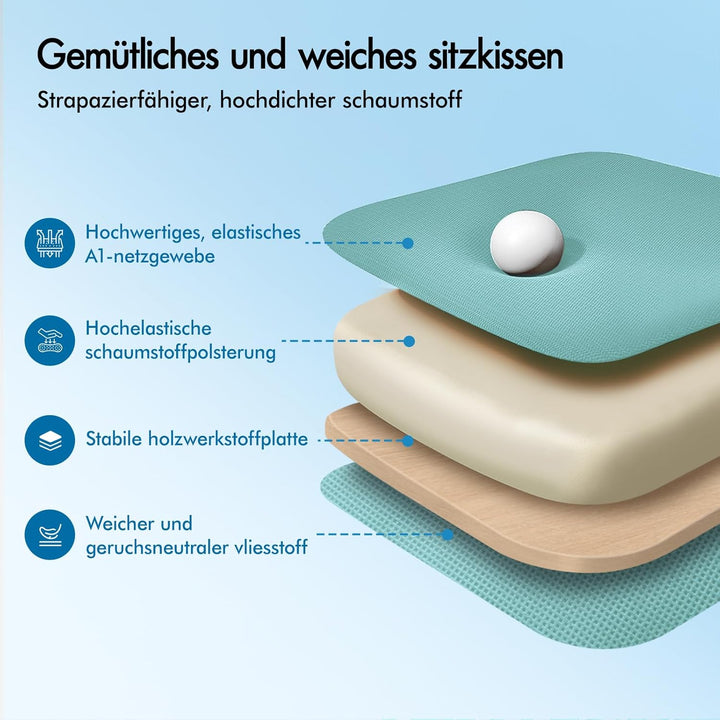 ALFORDSON Bürostuhl, Sessel mit Kopfstütze, Computer-Schreibtischstuhl mit Lordosenstütze, Drehstuhl