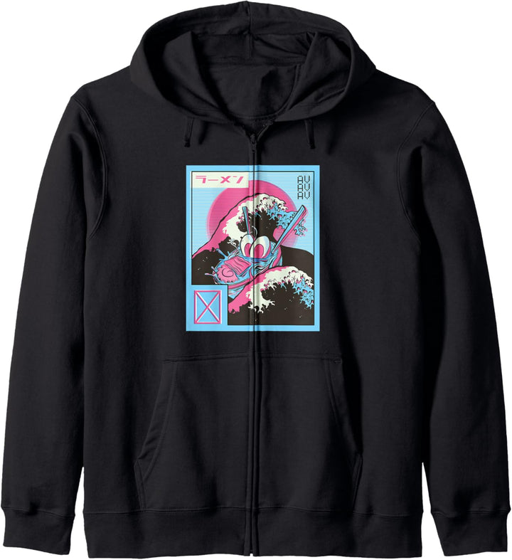 Japanische Geisha Anime Sonnenaufgang Kapuzenjacke