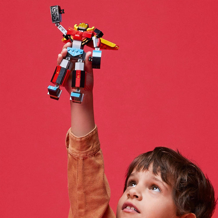 LEGO Creator 3-in-1 Super-Mech Roboter Kinderspielzeug, Drachenfigur, Flugzeug, kreatives Spielzeug