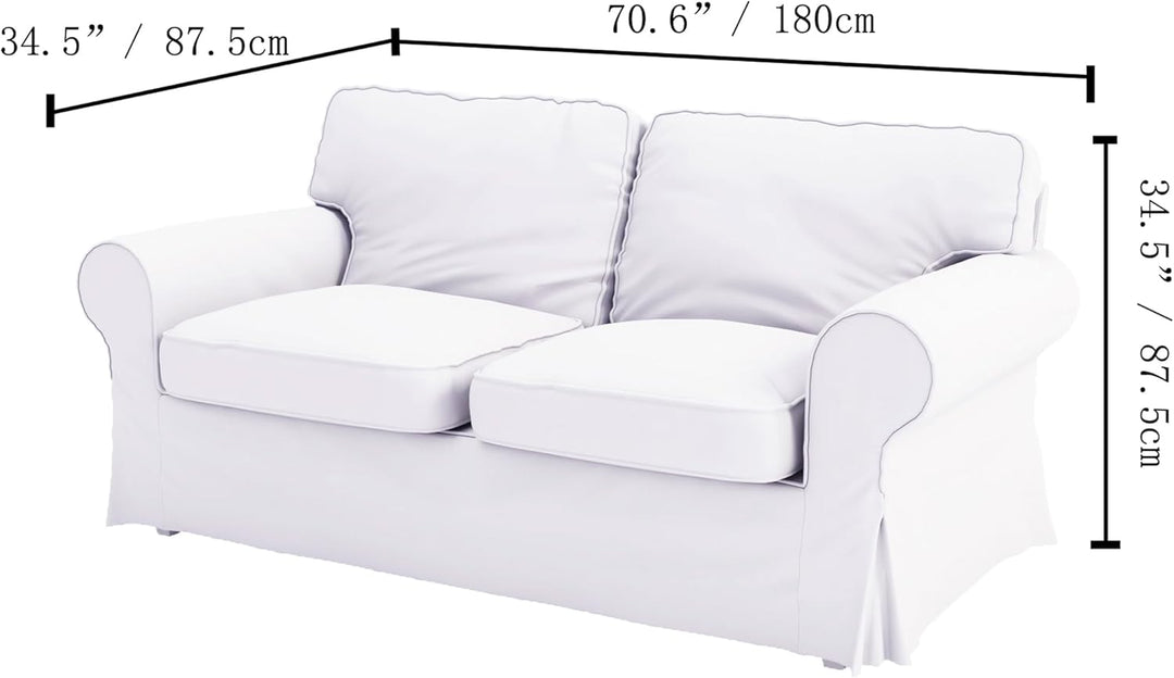 HomeTown Market Strapazierfähiger Sofabezug Ersatz kompatibel für IKEA Ektorp Sofa Cover. Slipcover