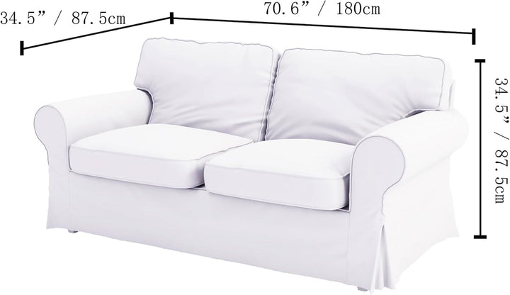 HomeTown Market Strapazierfähiger Sofabezug Ersatz kompatibel für IKEA Ektorp Sofa Cover. Slipcover