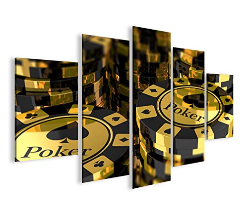 islandburner Bild Bilder auf Leinwand Poker Chips MF XXL Poster Leinwandbild Wandbild Dekoartikel Wo