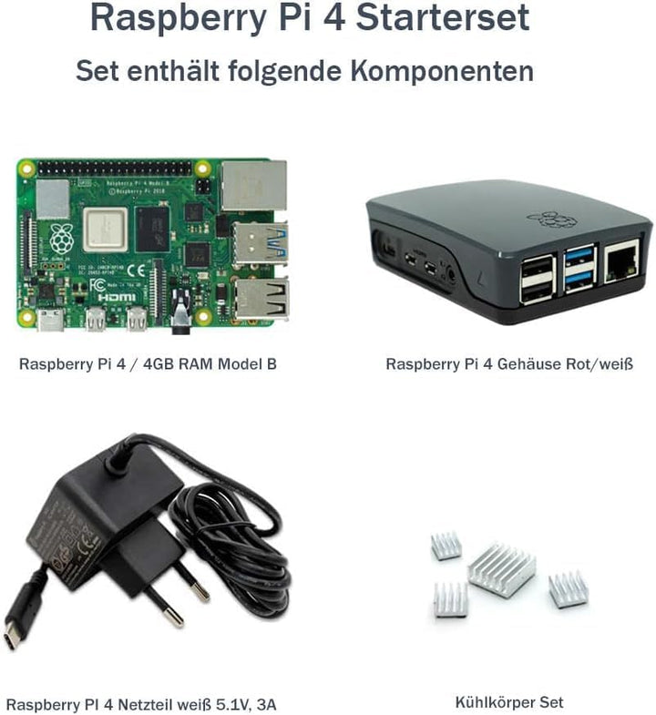 Raspberry Pi 4 Model B 4GB Desktop-Starter-Kit (32 GB)