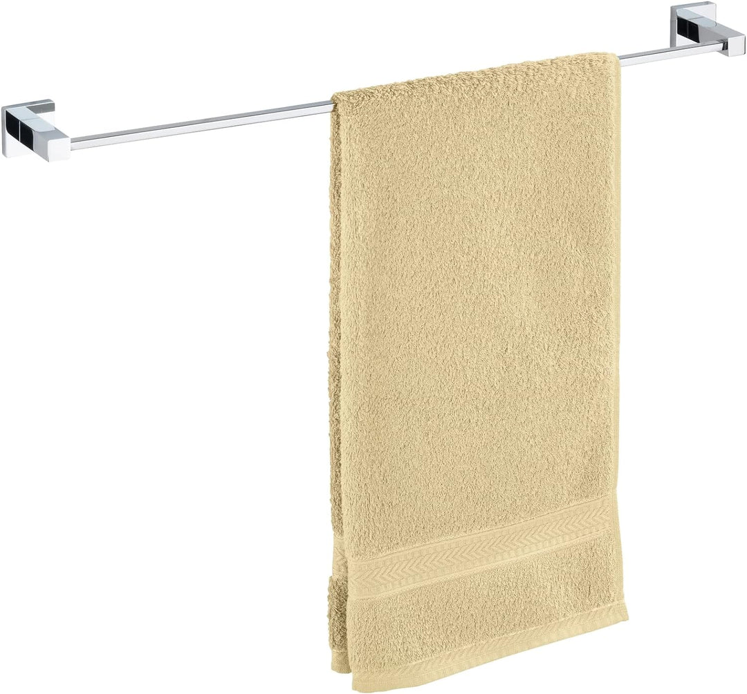 WENKO Power-Loc® Handtuchstange Uno San Remo - Befestigen ohne bohren, Messing, 63 x 5 x 7 cm, Chrom