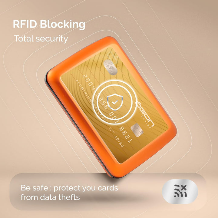ÖGON Smart Wallets - Stockholm V2 Aluminium Geldbörse - Metallverschluss - RFID Blockierung Kartenet