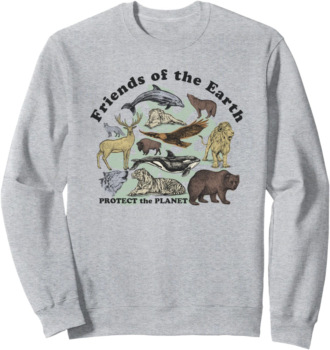 Animal Collage Friends Of The Earth Protect The Planet Sweatshirt