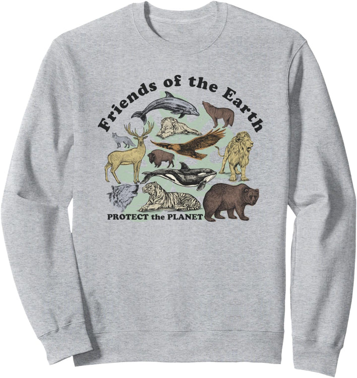 Animal Collage Friends Of The Earth Protect The Planet Sweatshirt