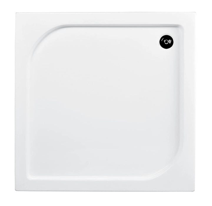 VBChome Acryl-Duschwanne 80x80 cm Siphon Duschtasse rechteckig flach Sanitär-Acryl Duschbecken stabi