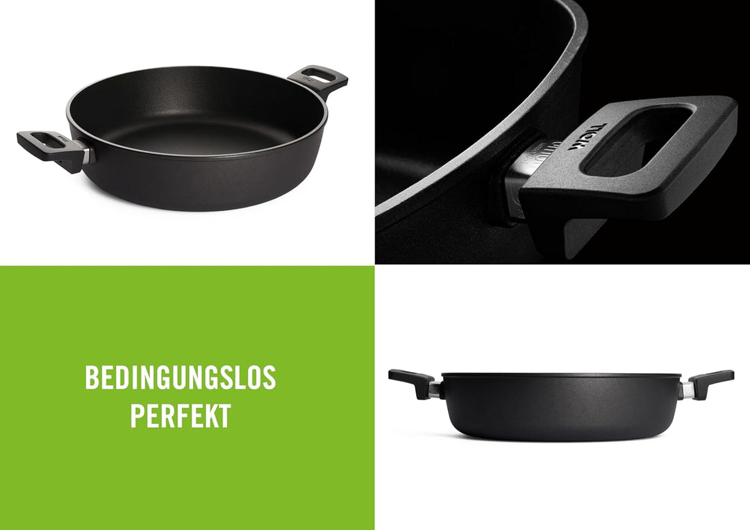 Woll Nowo Titanium Kasserolle, Ø 32 cm, 8 cm hoch, 5.5 Liter, mit 2 Seitengriffen - Geeignet für Cer