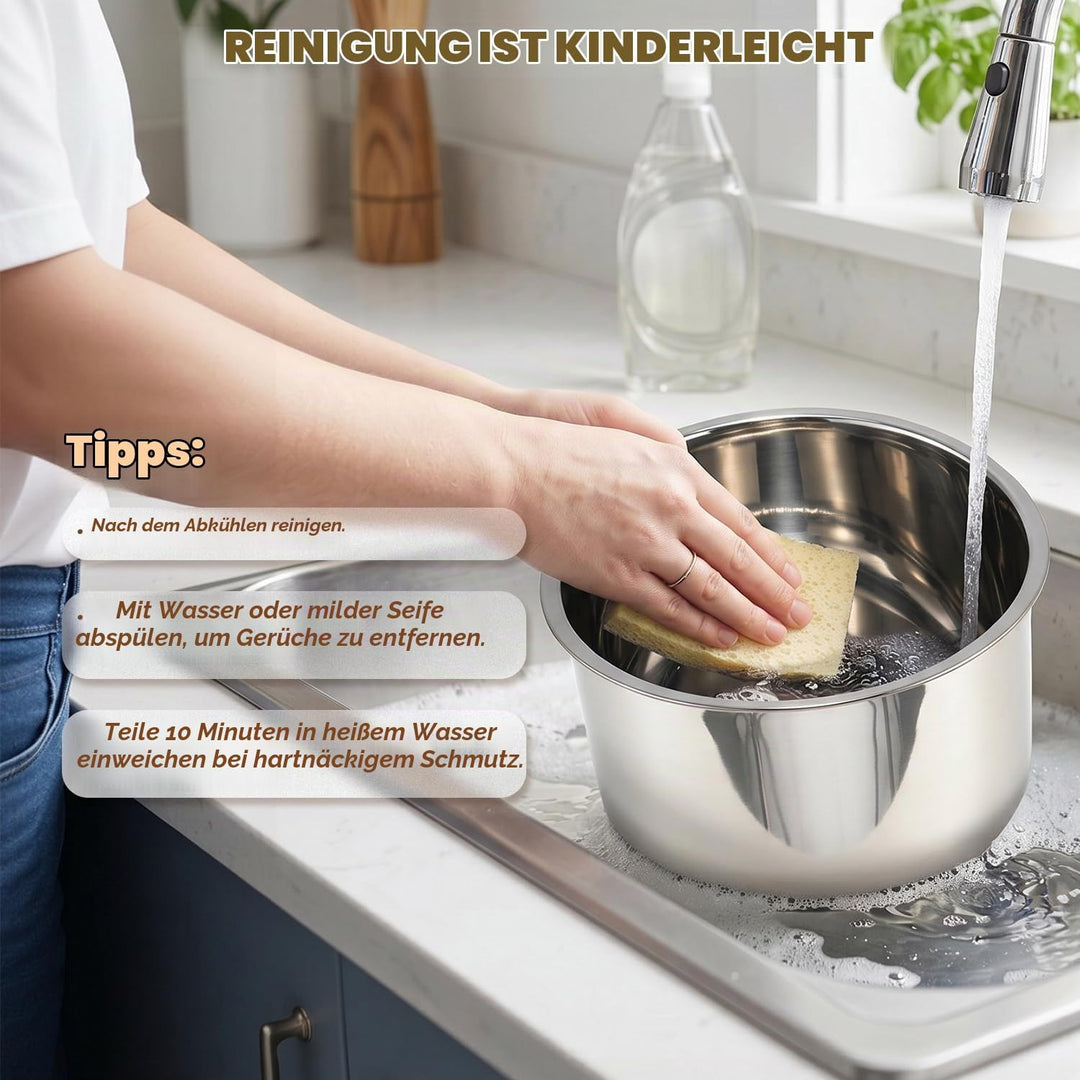 Moongiantgo 7.5L Schwarzer Knoblauchfermenter, Automatische Steuerung Knoblauchtopf Natto, Joghurt,