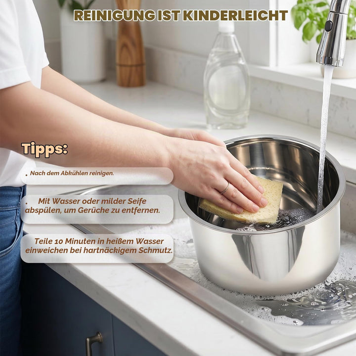 Moongiantgo 7.5L Schwarzer Knoblauchfermenter, Automatische Steuerung Knoblauchtopf Natto, Joghurt,