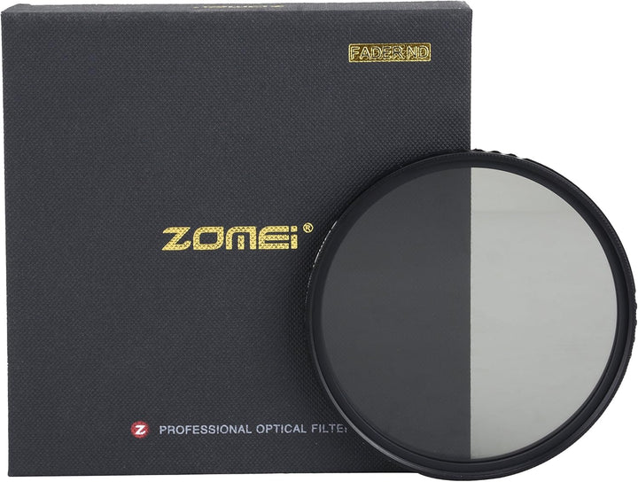 ZOMEI Variabler ND-Filter, ABS, schmal, verstellbar, Graufilter, ND2-400, kein X-Kreuz, auf Bild (77