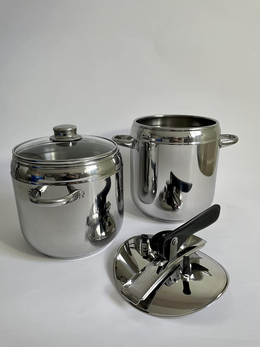 Pintinox, Duetto Schnellkochtopf First aus nickelfreiem Edelstahl, induktionsgeeignet, mit 4 Sicherh