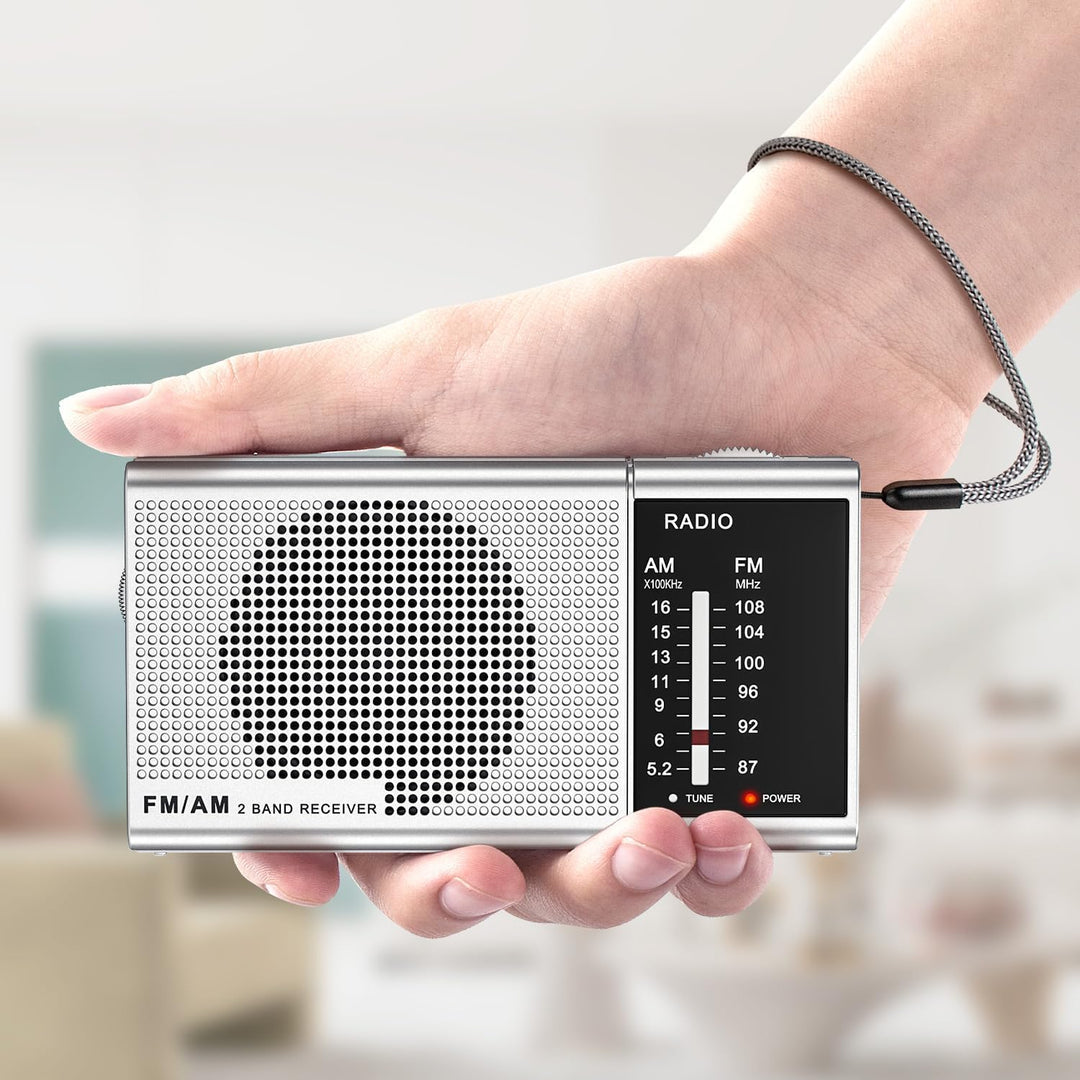 Tendak Klein Radio Batteriebetrieben AM FM, Transistorradio Tragbares Radio mit Grossartiger Empfang