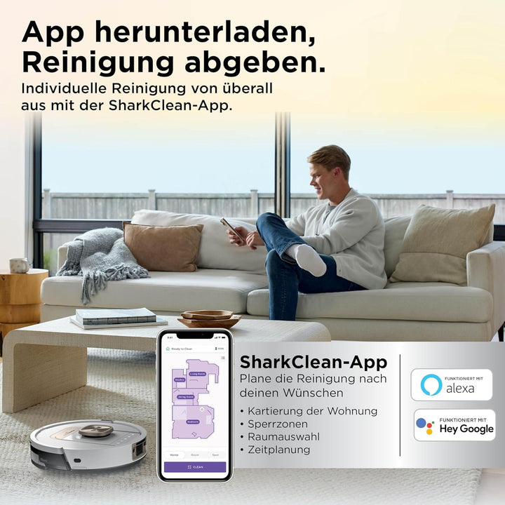 Shark ThermaCharged – Core PowerDetect Nass- und Trocken-Saugroboter, DirtDetect, FloorDetect, autom