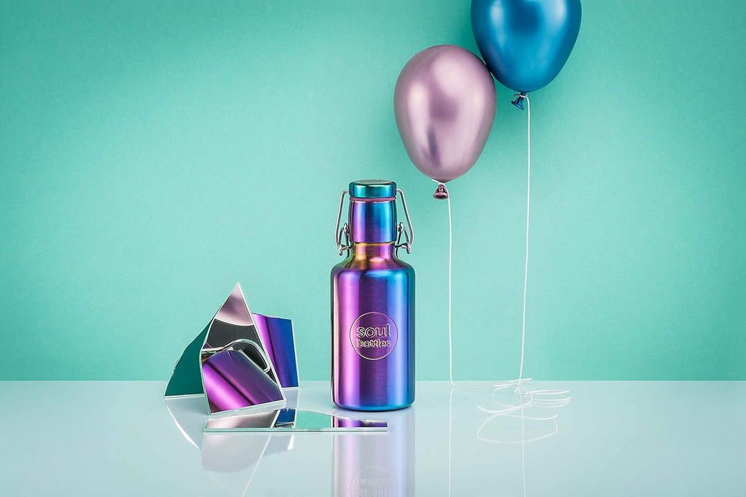 Soulbottles Unisex – Erwachsene Utopia Edelstahlflasche, Lila, 0,5L 500 ml Violett, 500 ml Violett