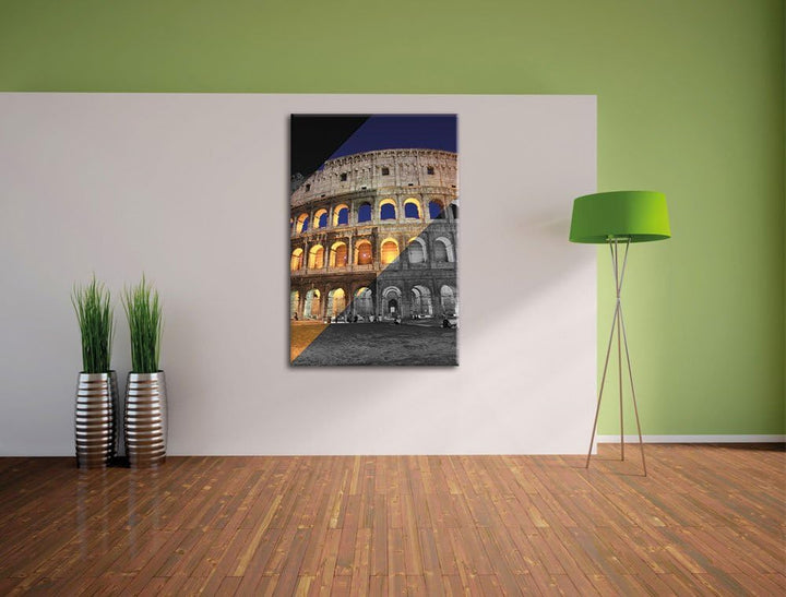 Pixxprint Colosseum in Rom Italien als Leinwandbild/Grösse: 100x70 cm/Wandbild/Kunstdruck/fertig bes